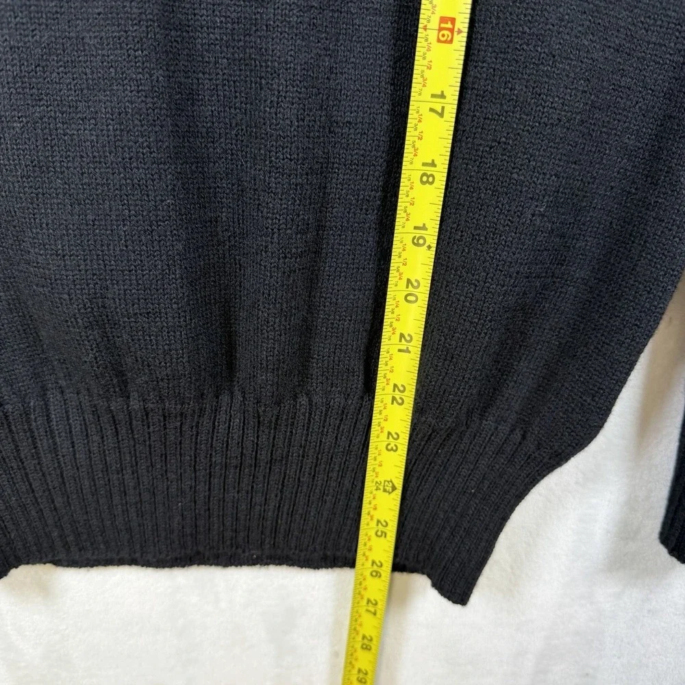 Vintage US Military Wool Mock Neck Sweater Mens Medium Navy Blue Gob Mechanic